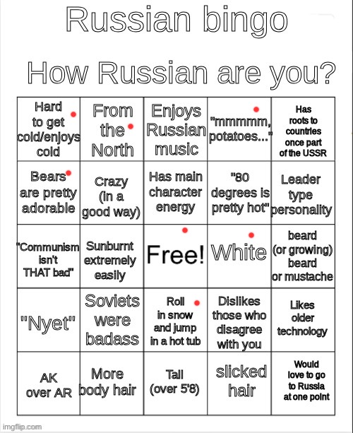 Um | image tagged in russian bingo | made w/ Imgflip meme maker