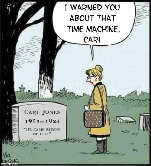 Once you’ve lost Time you can never get it back. | image tagged in vince vance,time machine,cemetery,memes,comics,cartoons | made w/ Imgflip meme maker