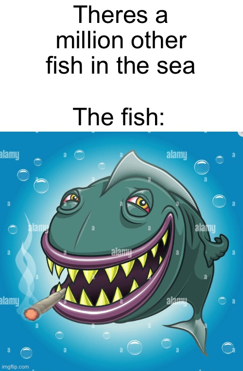 Relationship advice | Theres a million other fish in the sea; The fish: | image tagged in funny | made w/ Imgflip meme maker