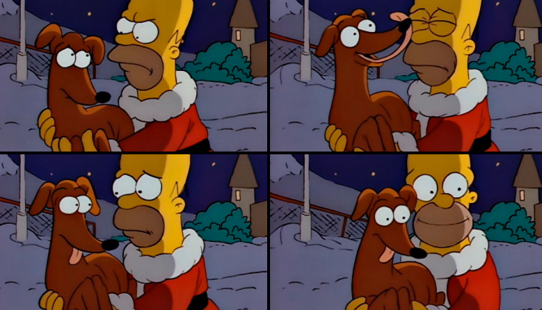Homer Simpson and dog Blank Meme Template