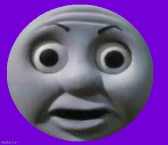 Thomas O face in the purple background | image tagged in thomas the tank engine o face | made w/ Imgflip meme maker