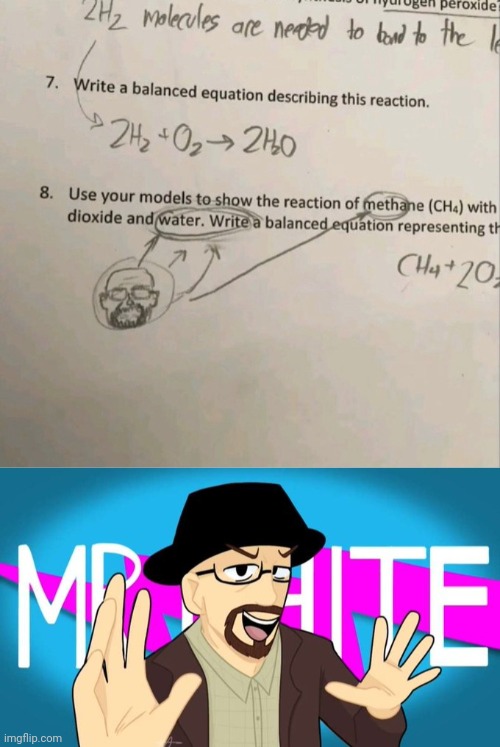 Mr. White chemistry equation | image tagged in mr white,chemistry,reposts,repost,memes,equation | made w/ Imgflip meme maker
