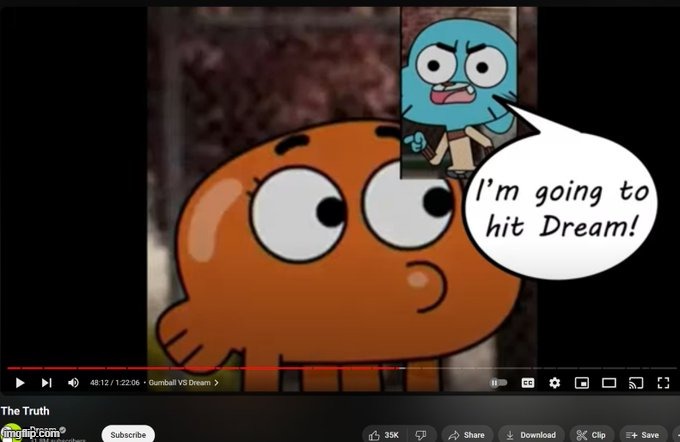 why did gumball say that | made w/ Imgflip meme maker