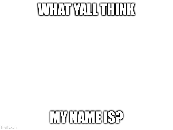 It’s not Teddy lol (that’s my identity name for being nonbinary) | WHAT YALL THINK; MY NAME IS? | made w/ Imgflip meme maker