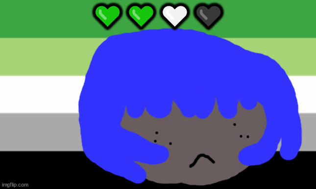 Aromantic Flag | 💚💚🤍🖤 | made w/ Imgflip meme maker
