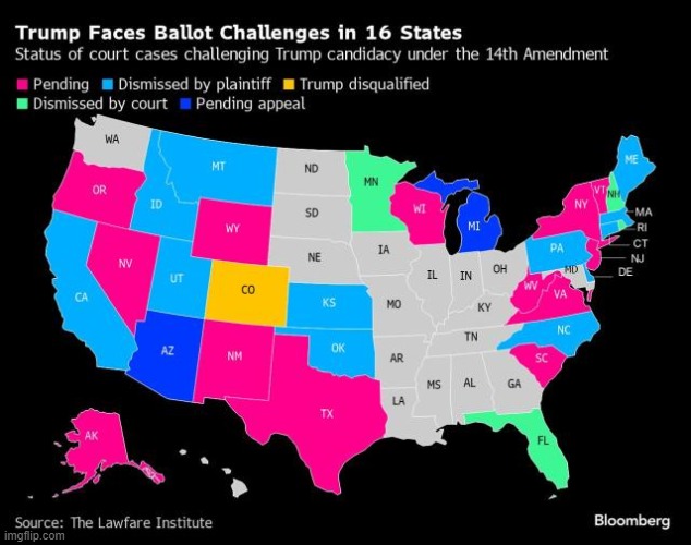 Trump Ballot Challenges | image tagged in politics,law | made w/ Imgflip meme maker