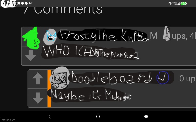 Doodleboard iced Midnight-the-umbrvee-playz | image tagged in midnight blames x,doodleboard | made w/ Imgflip meme maker