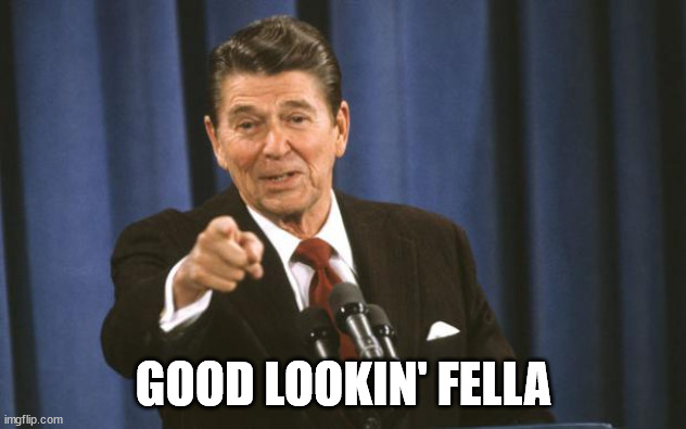 Ronald Reagan | GOOD LOOKIN' FELLA | image tagged in ronald reagan | made w/ Imgflip meme maker