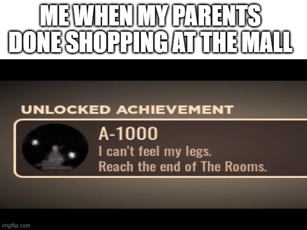 i cant feel my legs | ME WHEN MY PARENTS DONE SHOPPING AT THE MALL | image tagged in memes | made w/ Imgflip meme maker