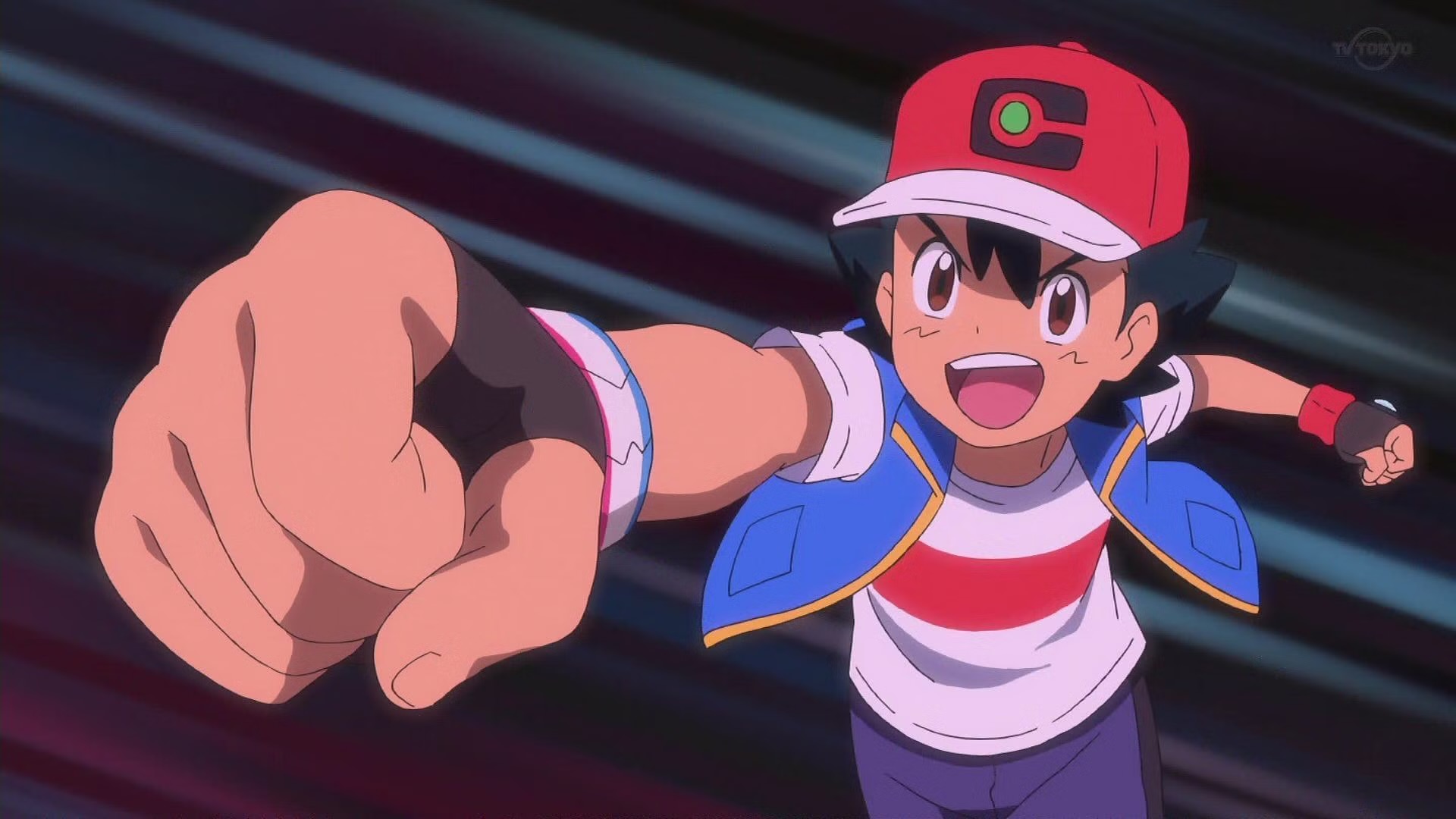 Ash Ketchum Clenched Fist Blank Meme Template