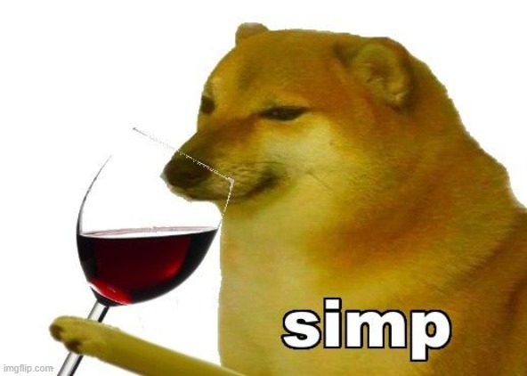 Симпить. Simp мемы. Yes im a simp. Мем Yes i am simp. Желтая собака Мем.