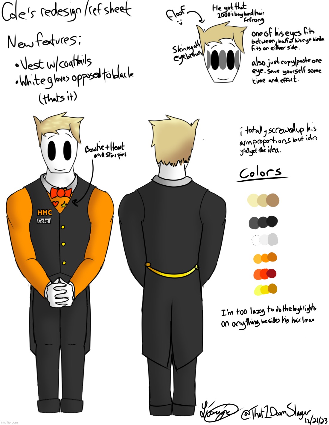 Yknow when i actually think about it this is the only proper ref sheet ive made for any oc | image tagged in ocs,digital art,yippee | made w/ Imgflip meme maker