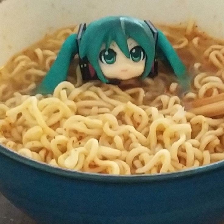 High Quality noodles miku (My version) Blank Meme Template