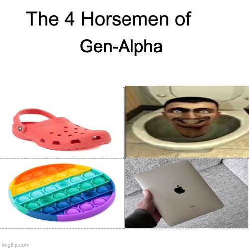 Merry Christmas | Gen-Alpha | image tagged in four horsemen | made w/ Imgflip meme maker