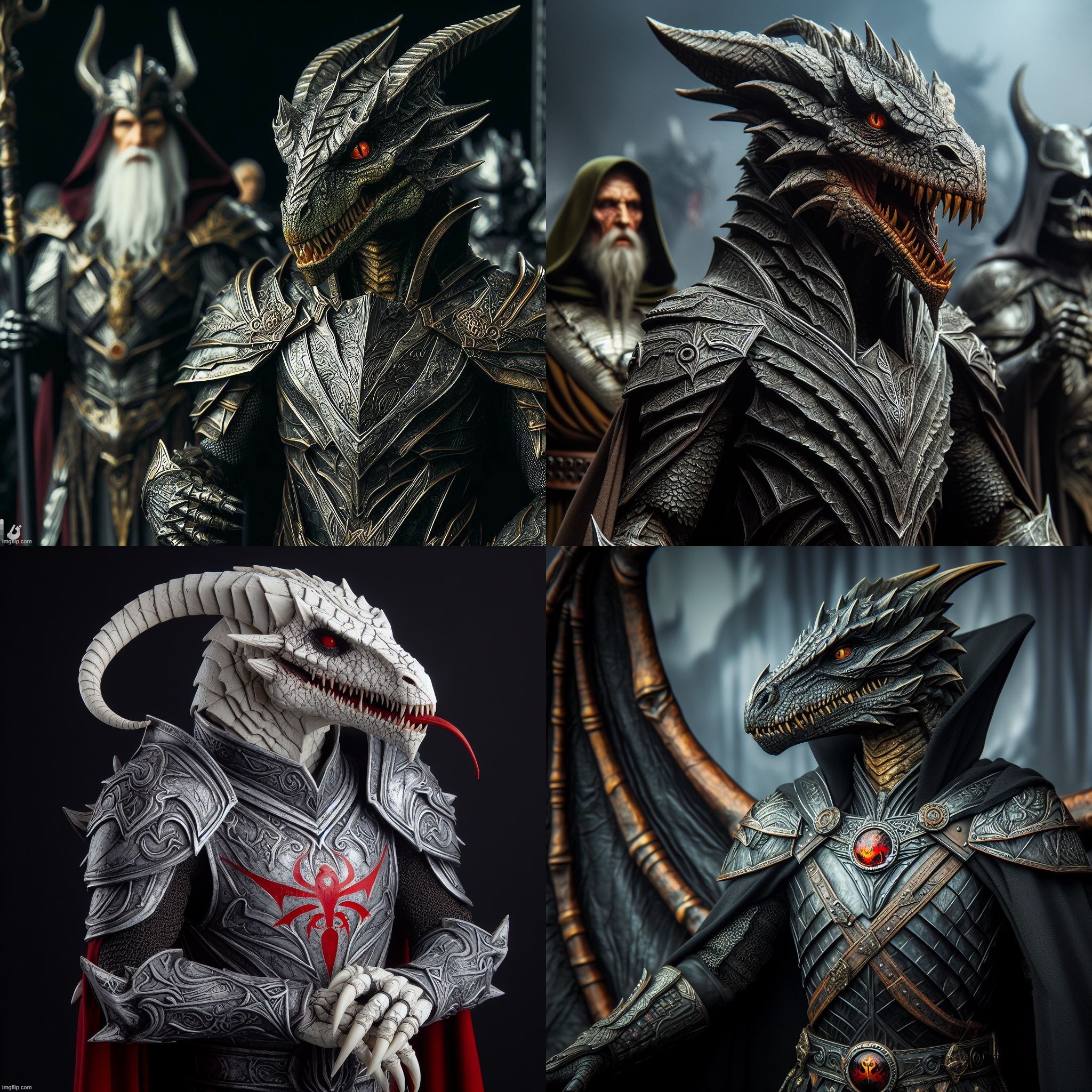 AI Bing Draco Reptilian Overlords in armor based off of Count Dracula, Lord Sauron, Sith Lords, and Death Knights. | image tagged in reptilians,death knights,dracula,sauron,sith lord,ai generated | made w/ Imgflip meme maker