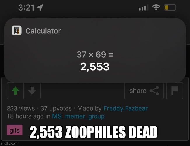 2,553 ZOOPHILES DEAD | made w/ Imgflip meme maker