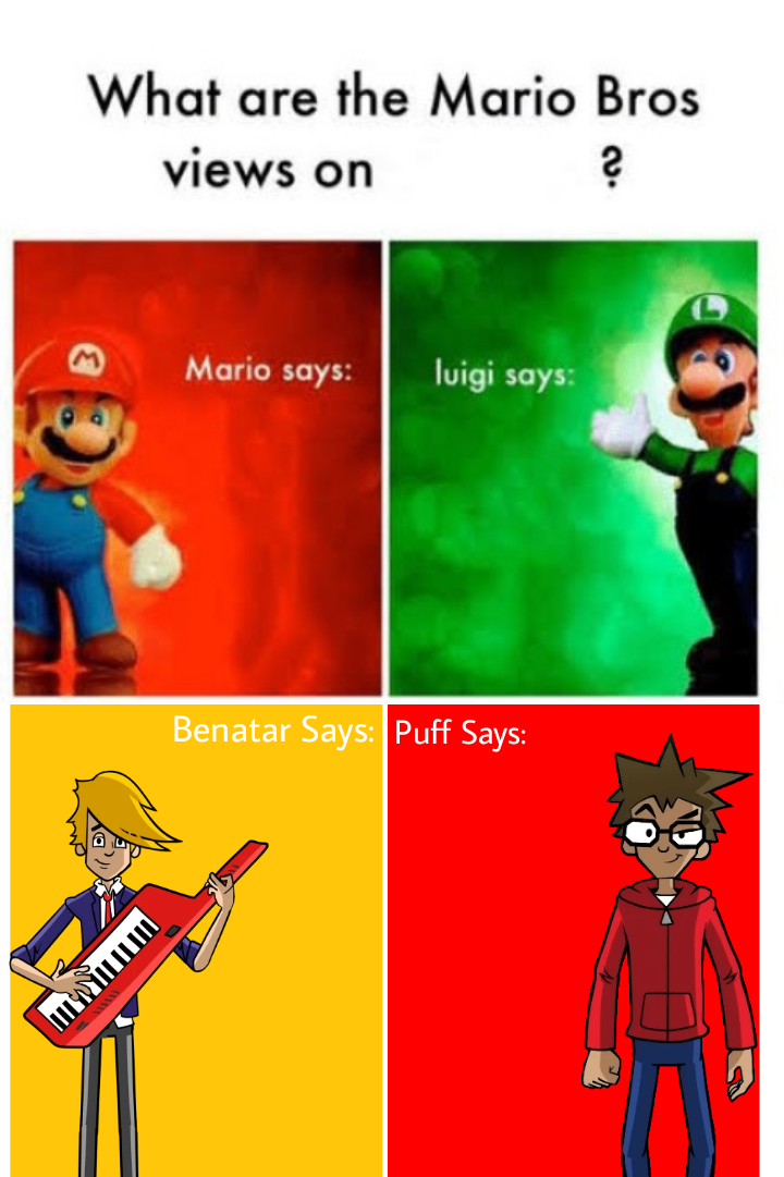 High Quality My version of Mario Bros Views Blank Meme Template