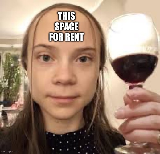 Greta Thunberg Fivehead | THIS SPACE FOR RENT | image tagged in greta thunberg,greta,environmental,forehead,advertising | made w/ Imgflip meme maker