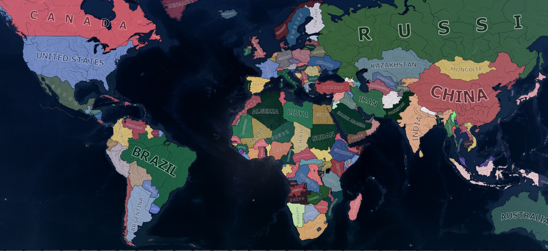 HoI4 Millennium Dawn World Map Blank Meme Template