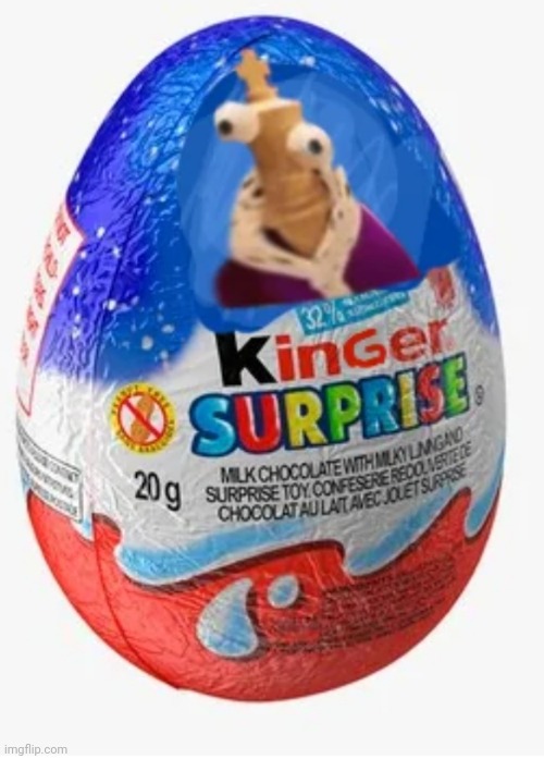 Kinger got himself into the Kinder industry | image tagged in kinger,funny,cursed image,you have been eternally cursed for reading the tags | made w/ Imgflip meme maker
