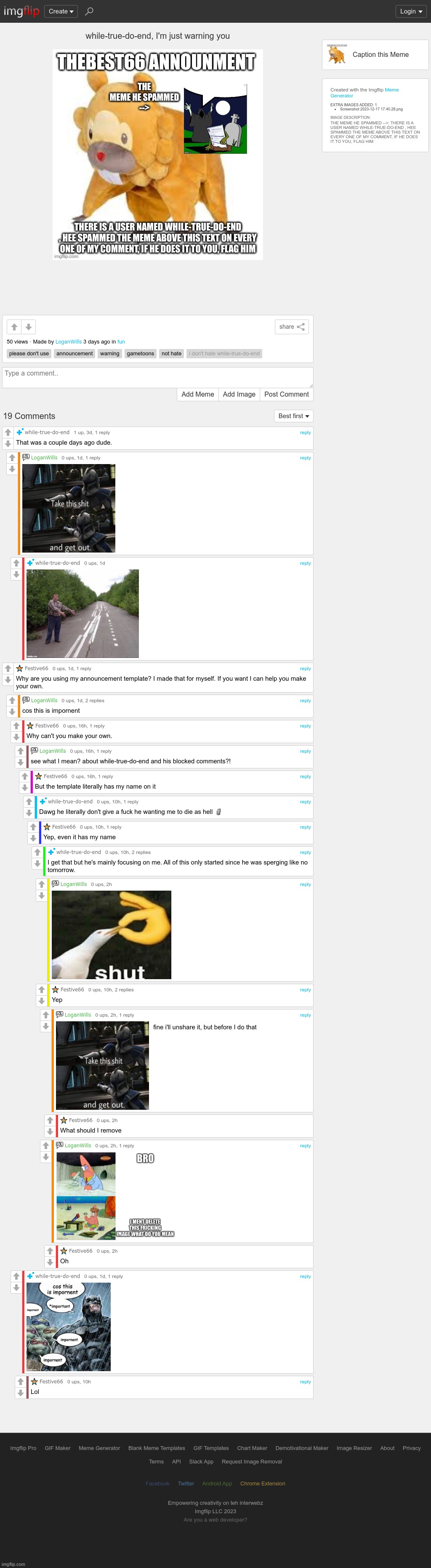 "imma delete this image in like a few hours" yeah ok but can you delete an archive of it yourself? | made w/ Imgflip meme maker