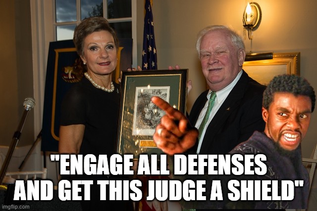 We Got a SuperHero | "ENGAGE ALL DEFENSES
AND GET THIS JUDGE A SHIELD" | image tagged in black panther - get this man a shield,jeffrey epstein,pedophile,pedo,marvel cinematic universe,mcu | made w/ Imgflip meme maker