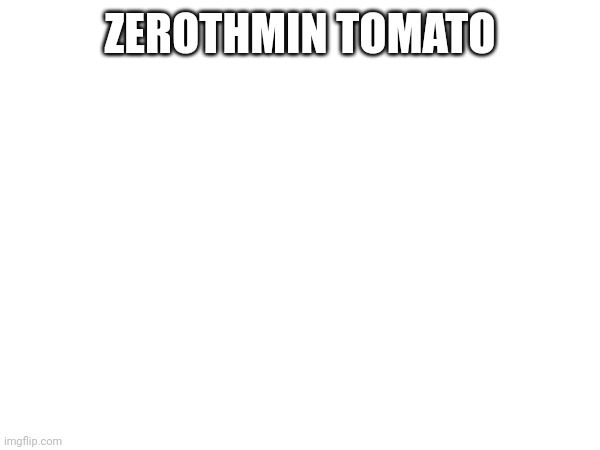 ZEROTHMIN TOMATO | made w/ Imgflip meme maker