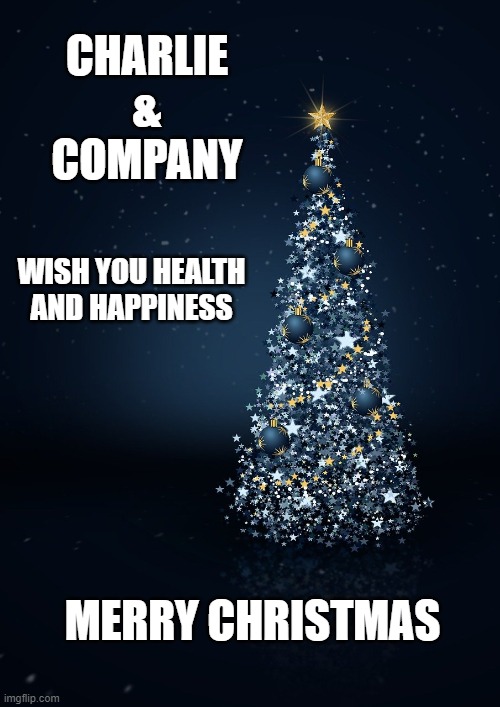 Christmas Tree | CHARLIE
&
COMPANY; WISH YOU HEALTH AND HAPPINESS; MERRY CHRISTMAS | image tagged in tree of life | made w/ Imgflip meme maker