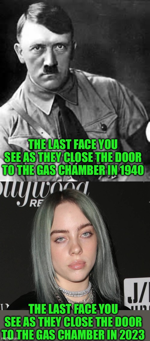 Who needs Nazis when you have Gen Z | THE LAST FACE YOU SEE AS THEY CLOSE THE DOOR TO THE GAS CHAMBER IN 1940; THE LAST FACE YOU SEE AS THEY CLOSE THE DOOR TO THE GAS CHAMBER IN 2023 | image tagged in gen z,democrats | made w/ Imgflip meme maker