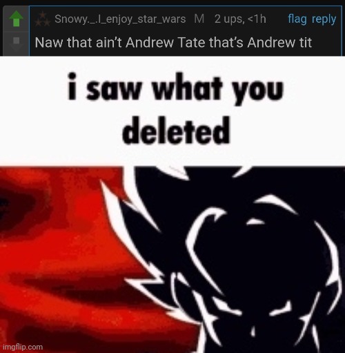 image tagged in i saw what you deleted | made w/ Imgflip meme maker
