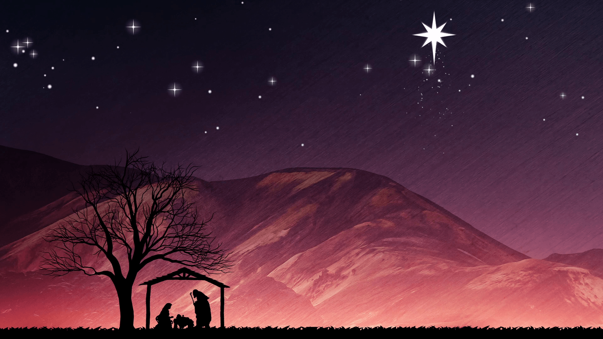 High Quality christmas-nativity-background-mary-joseph-and-baby-jesus-in-a-ma Blank Meme Template