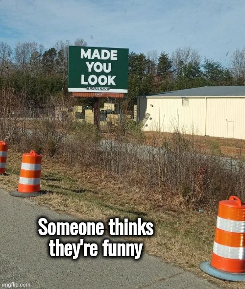 Road Hazard | Someone thinks they're funny | image tagged in when you see it,funny not funny,look son,stupid signs | made w/ Imgflip meme maker
