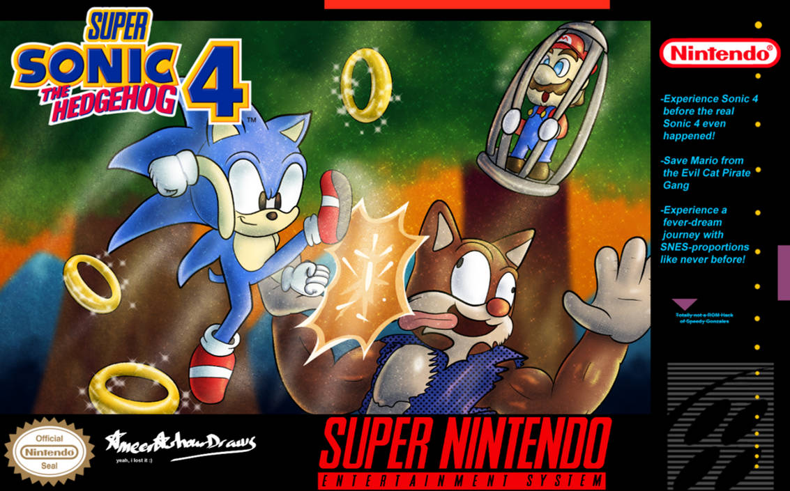 Super Sonic The Hedgehog 4 Boxart Blank Meme Template