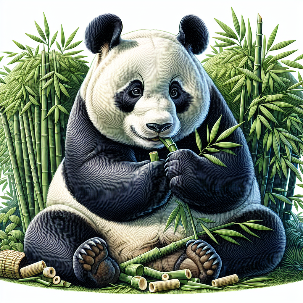 Panda Eating Bamboo Blank Meme Template