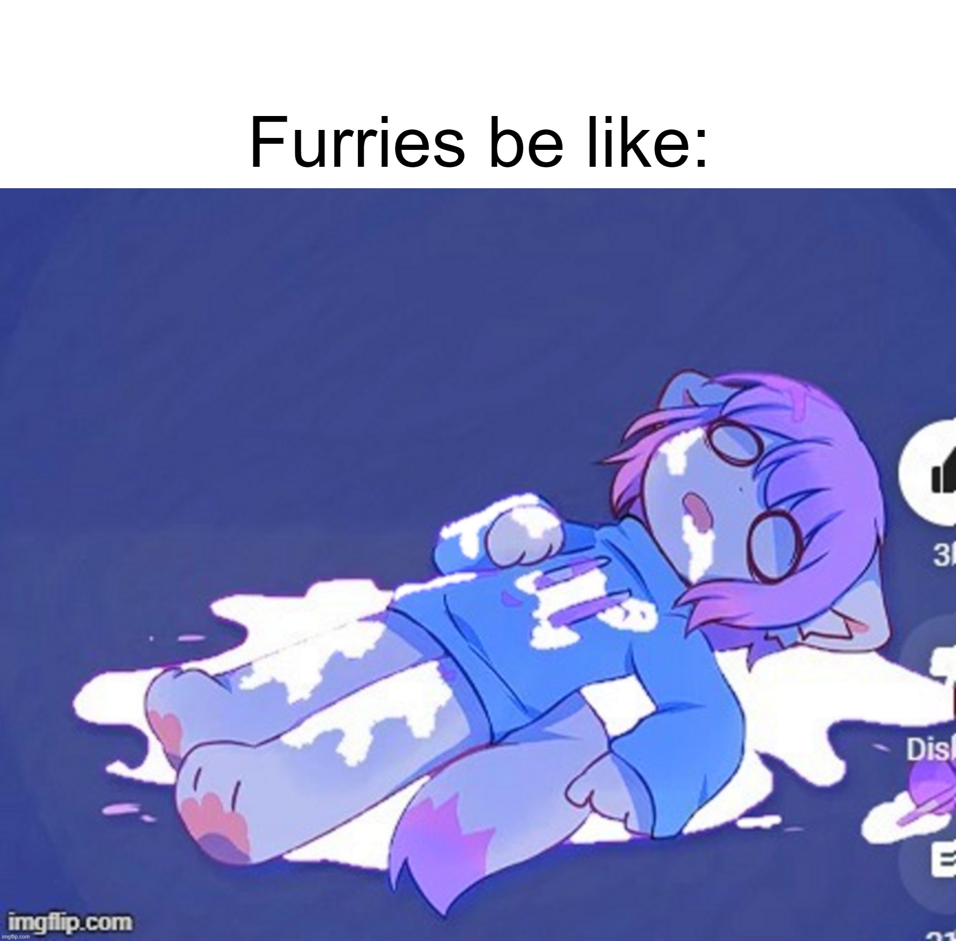 Furires in a nutshell | Furries be like: | image tagged in yuqikun,furry,femboy | made w/ Imgflip meme maker