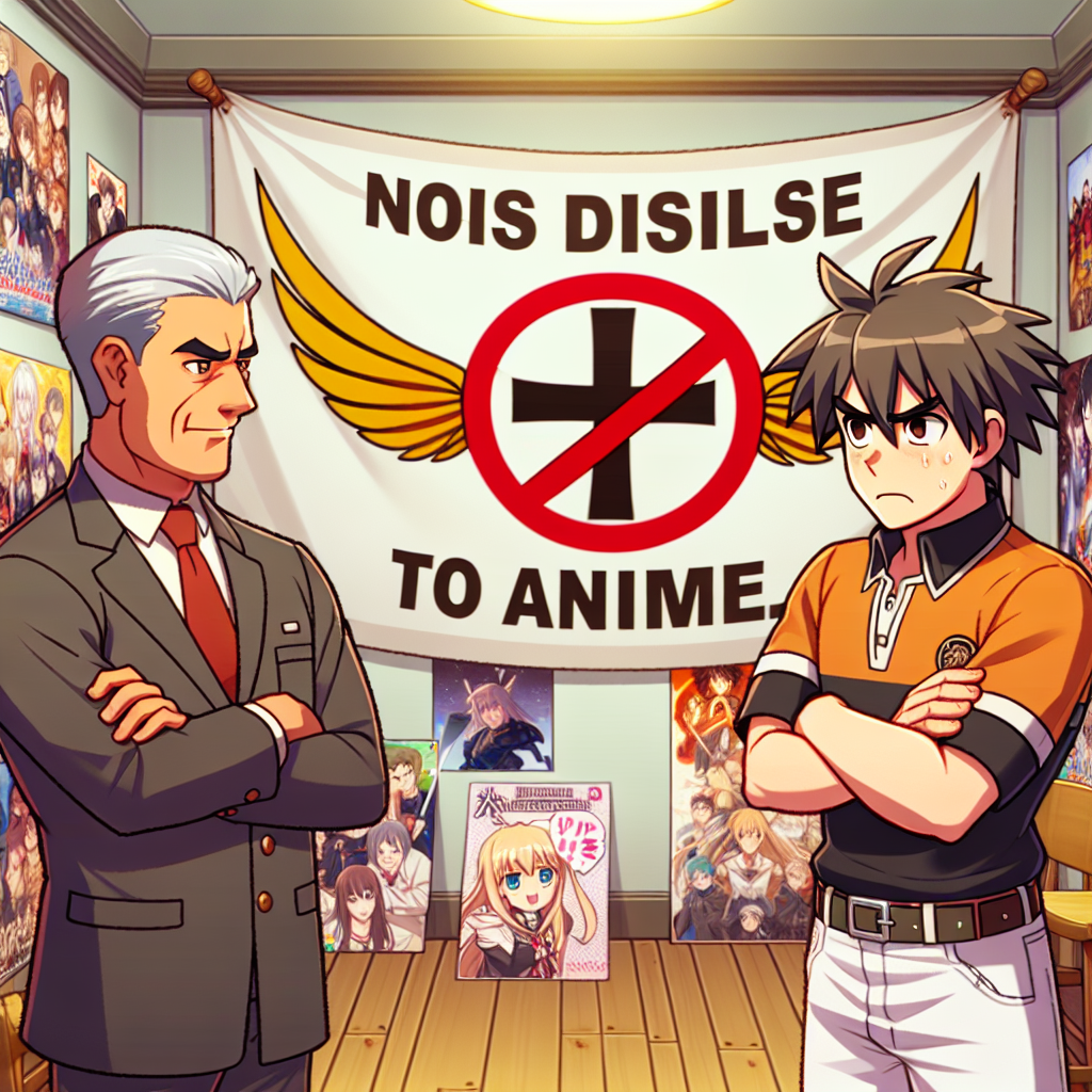 Defending anime from a hater Blank Meme Template
