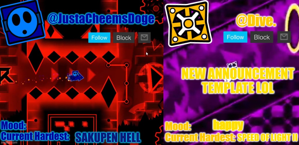 asdifujvdhfmnc | NEW ANNOUNCEMENT TEMPLATE LOL; happy; SPEED OF LIGHT II; SAKUPEN HELL | image tagged in dive and justacheemsdoge's annoucement template,dive,justacheemsdoge | made w/ Imgflip meme maker