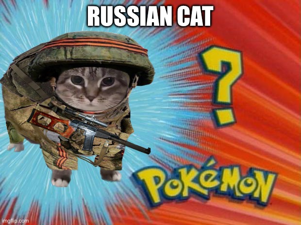 Who’s that Pokémon | RUSSIAN CAT | image tagged in who is that pokemon | made w/ Imgflip meme maker