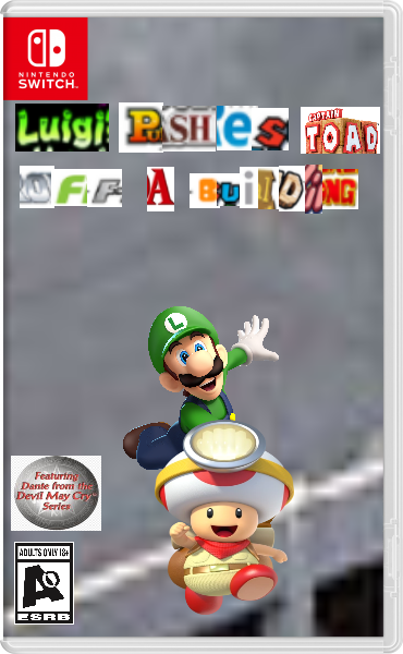 High Quality Luigi pushed toad Blank Meme Template
