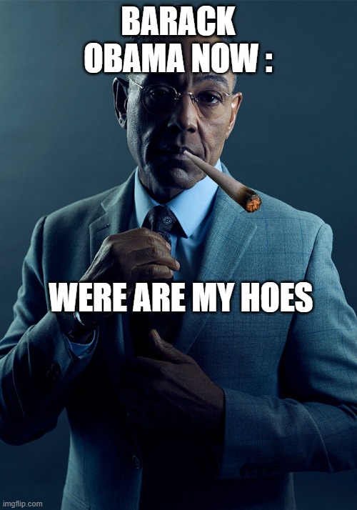 Gus Fring we are not the same | BARACK OBAMA NOW :; WERE ARE MY HOES | image tagged in gus fring we are not the same,really nigga,nigga,my nigga | made w/ Imgflip meme maker