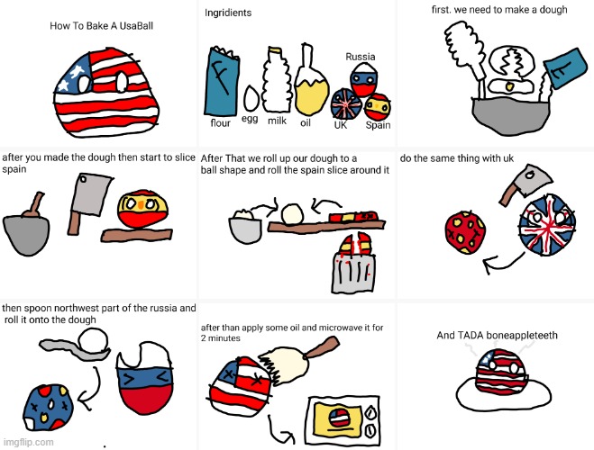 how to make a usaball | image tagged in how to make a usaball | made w/ Imgflip meme maker