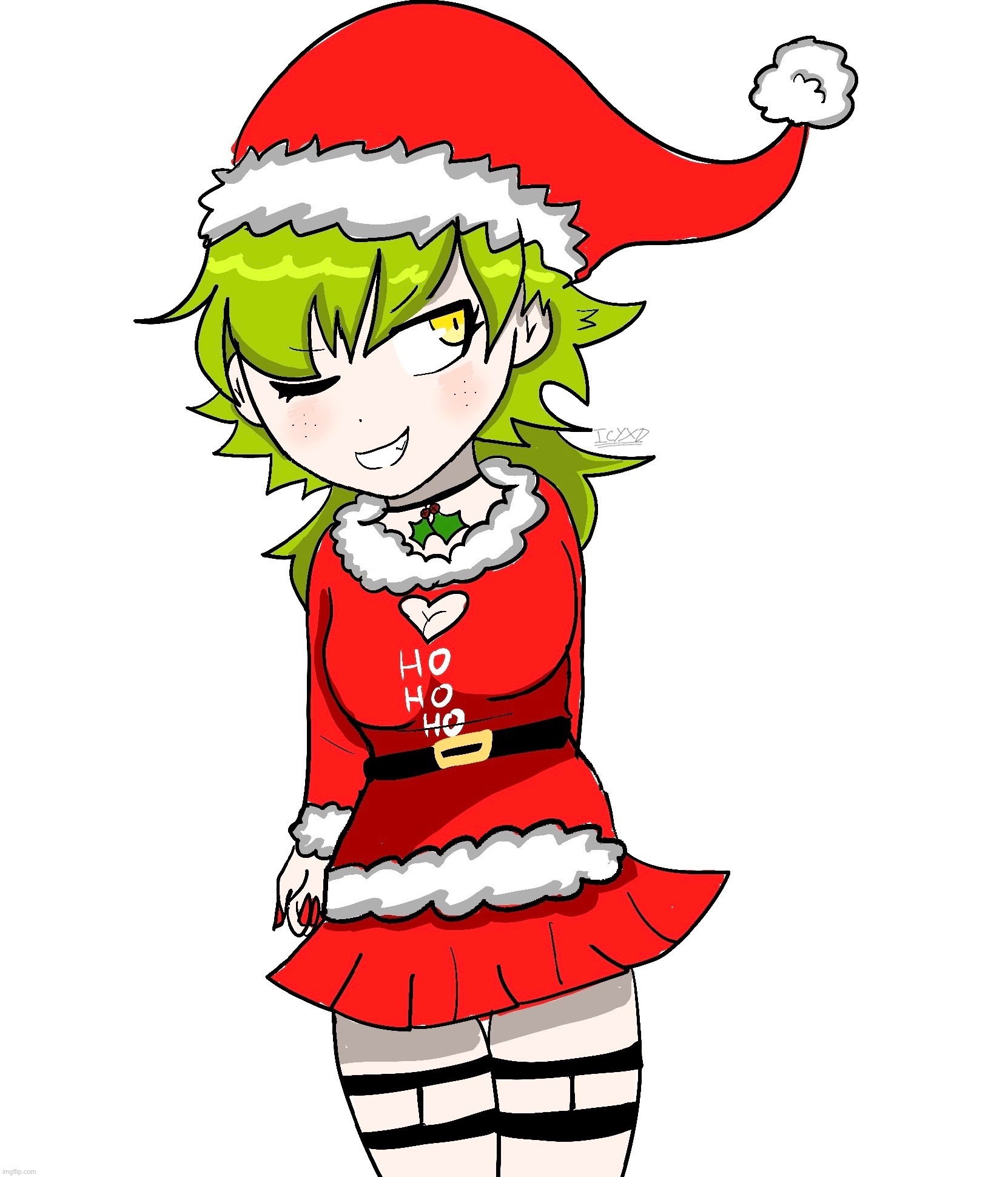 I drew The Grinch as a waifu… | image tagged in the grinch | made w/ Imgflip meme maker