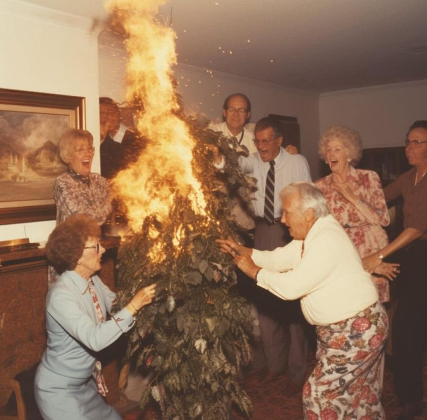 High Quality burning tree Blank Meme Template