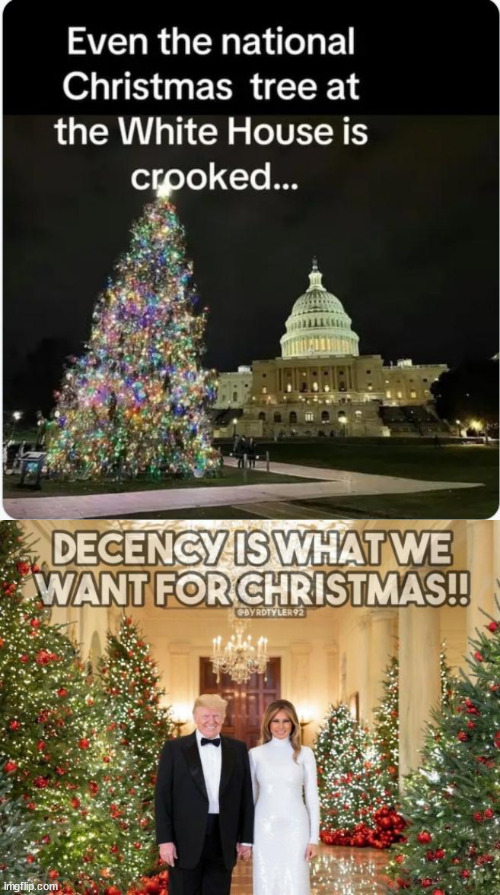Even their Christmas tree is crooked... | image tagged in crooked,biden,regime | made w/ Imgflip meme maker