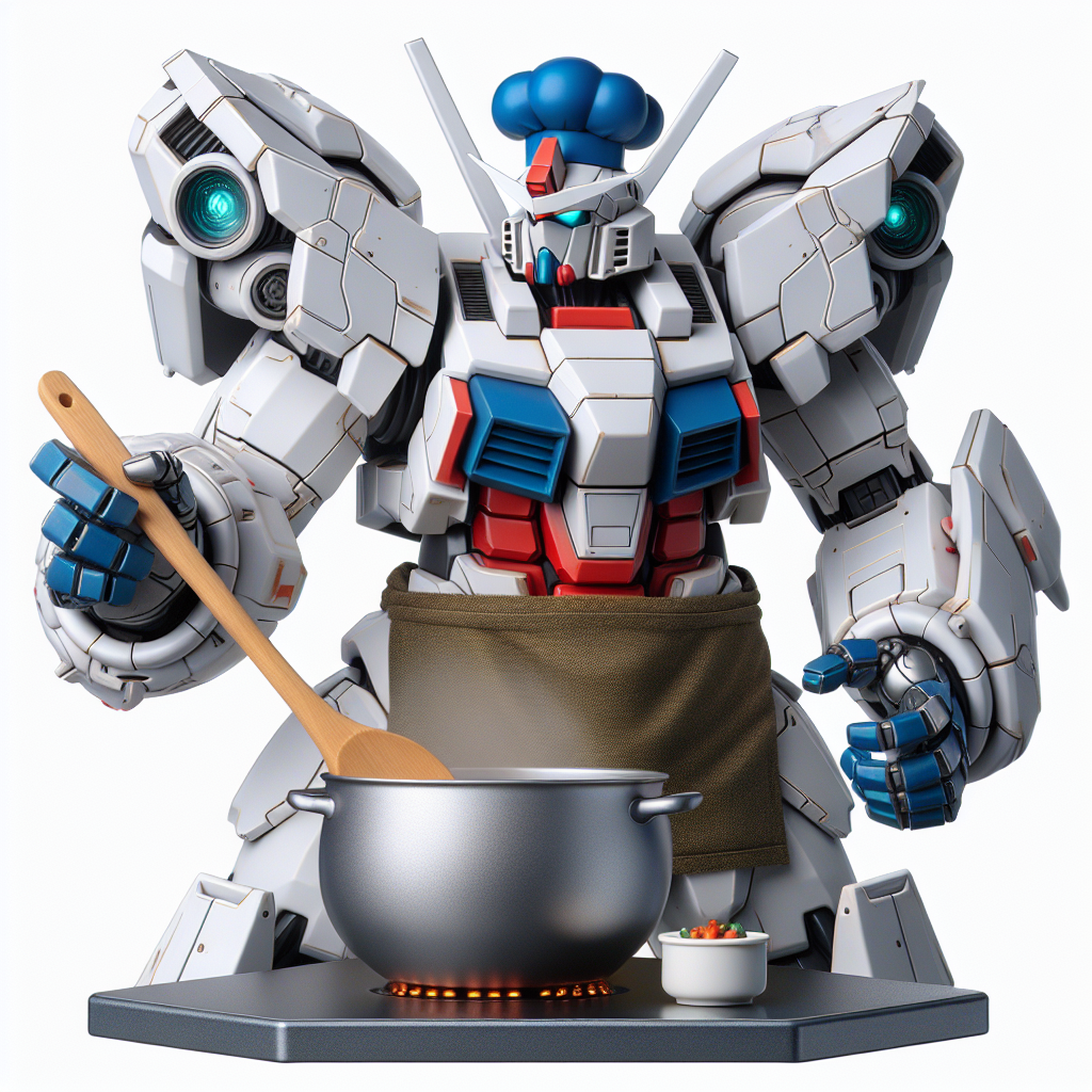 High Quality Gundam cook something Blank Meme Template