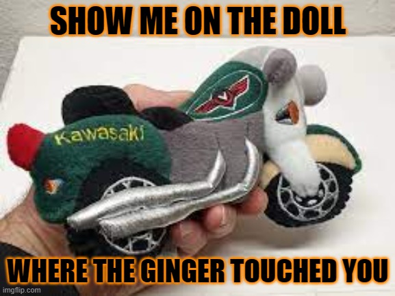 Ginger bike molester | SHOW ME ON THE DOLL; WHERE THE GINGER TOUCHED YOU | image tagged in cj media,youtube | made w/ Imgflip meme maker