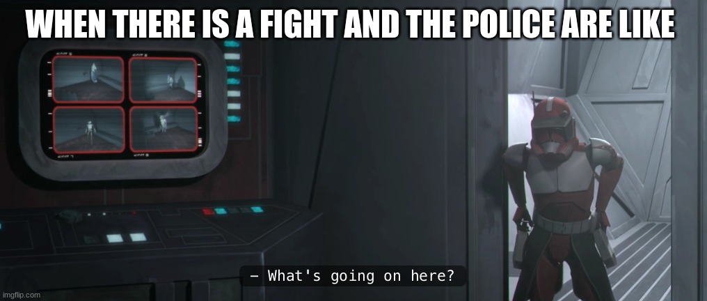 commander fox | WHEN THERE IS A FIGHT AND THE POLICE ARE LIKE | image tagged in commander fox | made w/ Imgflip meme maker