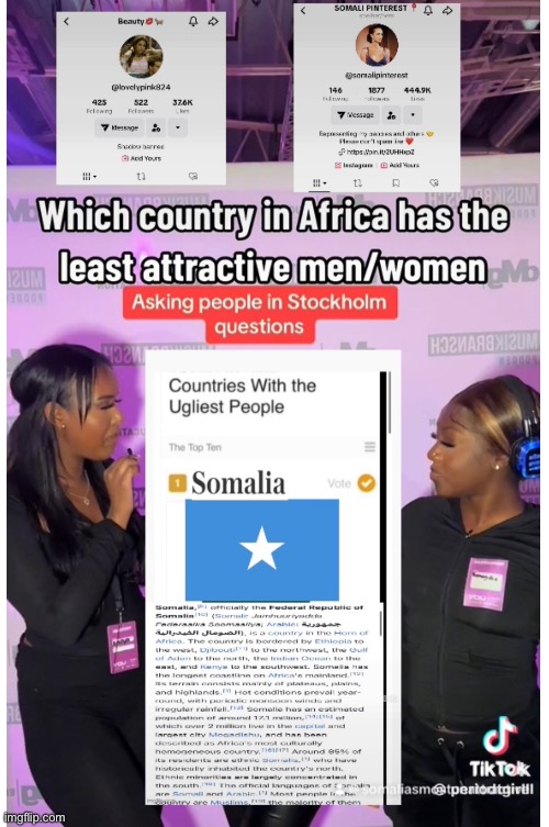 Lovelypink824 Somalians are literally considered the most unattractive race in Africa and the world even by other Africans | image tagged in african,forehead,ugly girl,ugly woman,black,gross | made w/ Imgflip meme maker