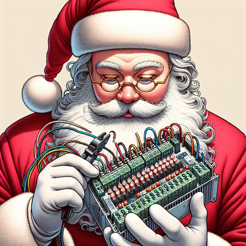 Santa wiring plc Blank Meme Template