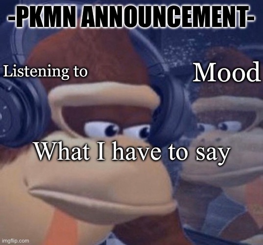 High Quality PKMN announcement Blank Meme Template